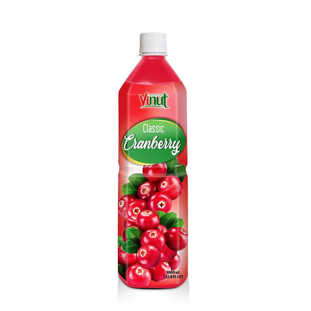 VINUT Classic Cranberry Juice Drink, PET Bottle, 33.8 fl oz (1000 mL)