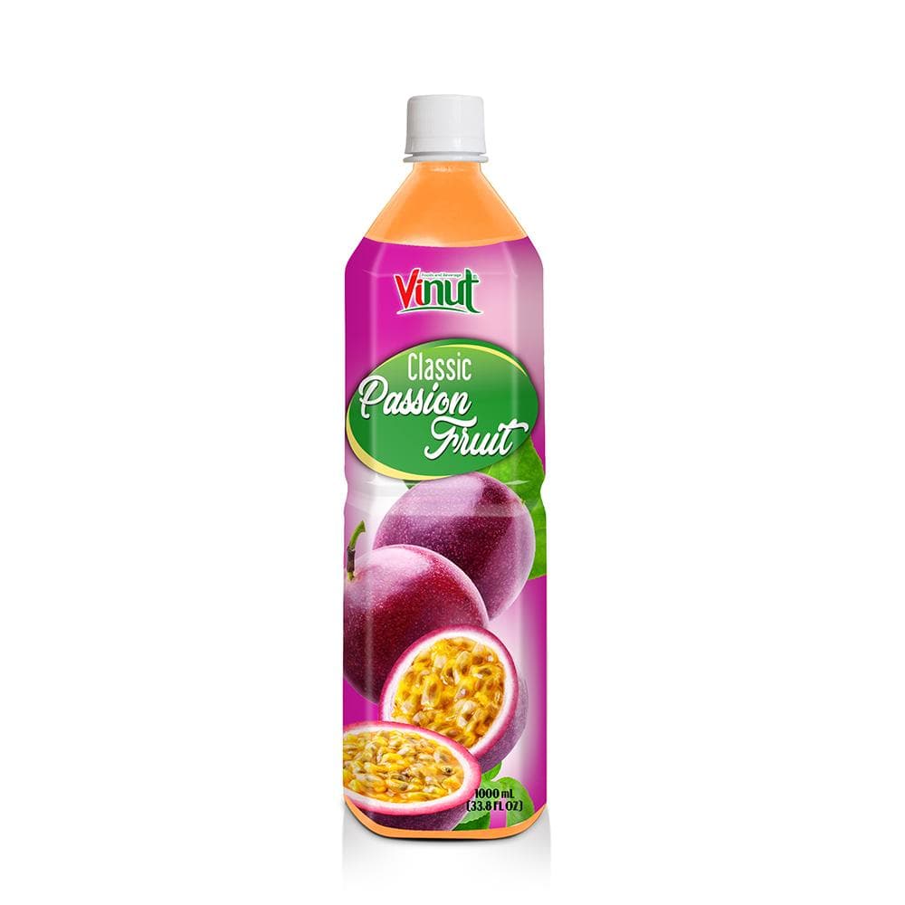 VINUT Classic Passion Fruit Juice Drink, PET Bottle, 33.8 fl oz (1000 mL)