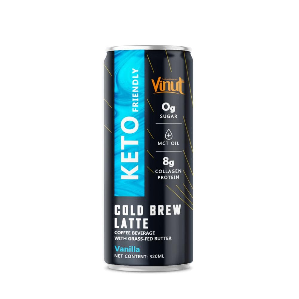 320ml VINUT Keto Cold Brew Vanilla Coffee Beverage