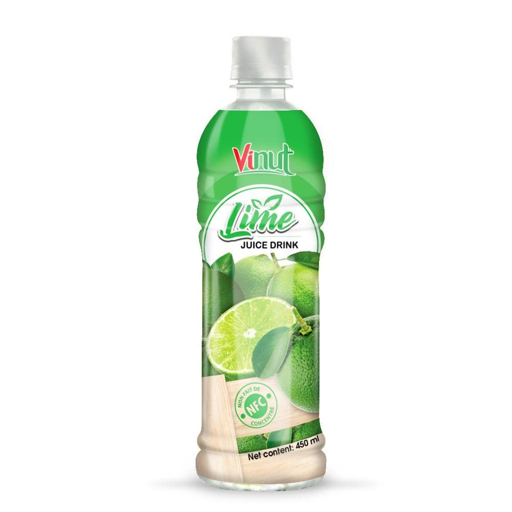 VINUT Lime Juice Drink, NFC, PET Bottle, 450 ml
