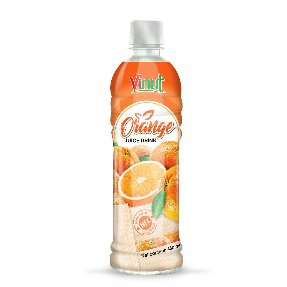VINUT Orange Juice Drink, NFC, PET Bottle, 450 ml