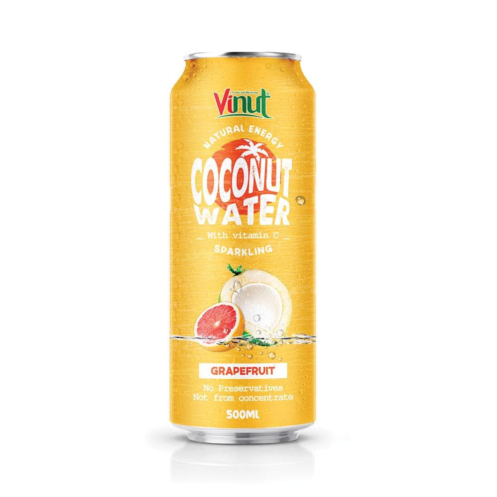 500ml VINUT Sparkling Pure Coconut water with Grapefruit
