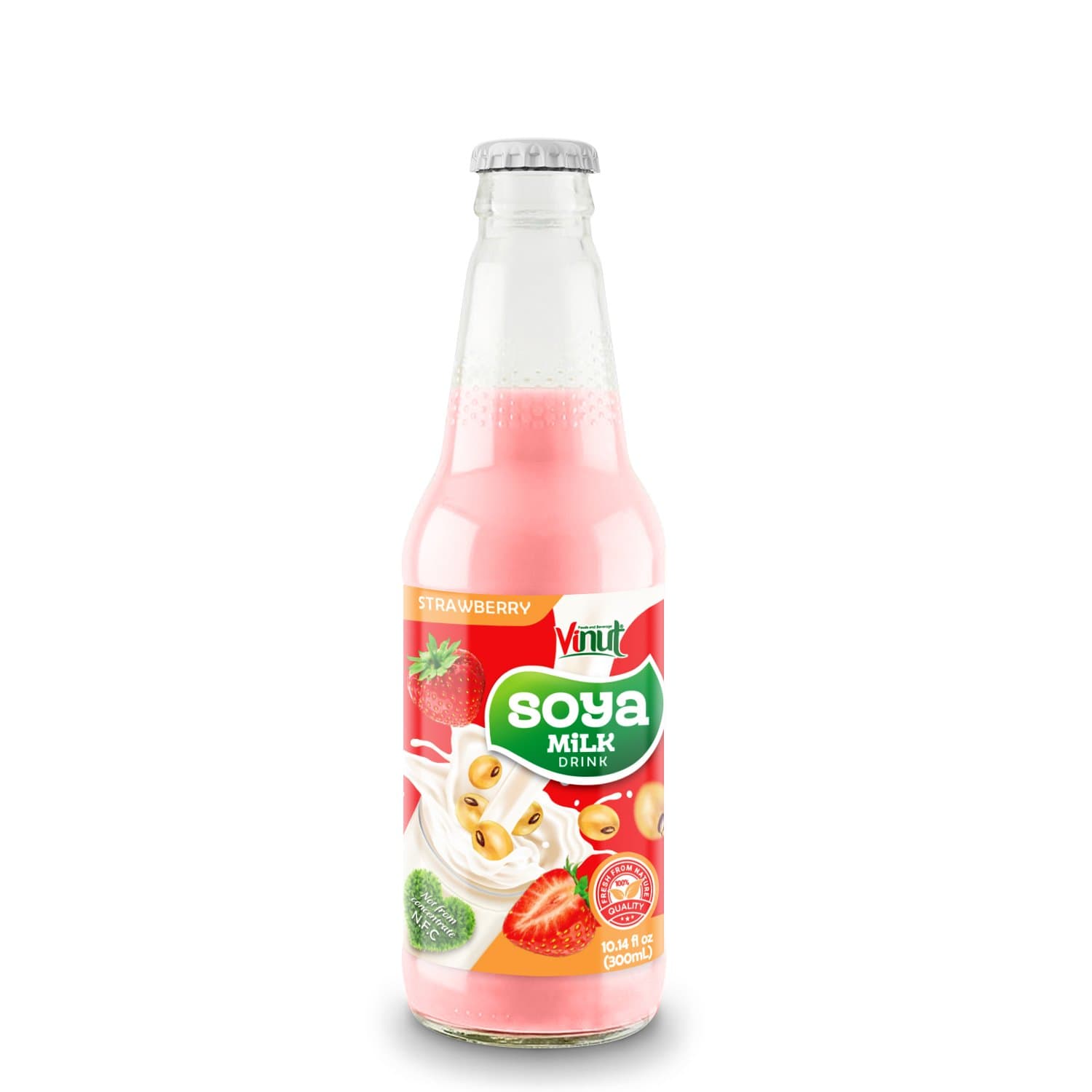 10.14 fl oz VINUT Original Soya Milk Drink with Strawberry