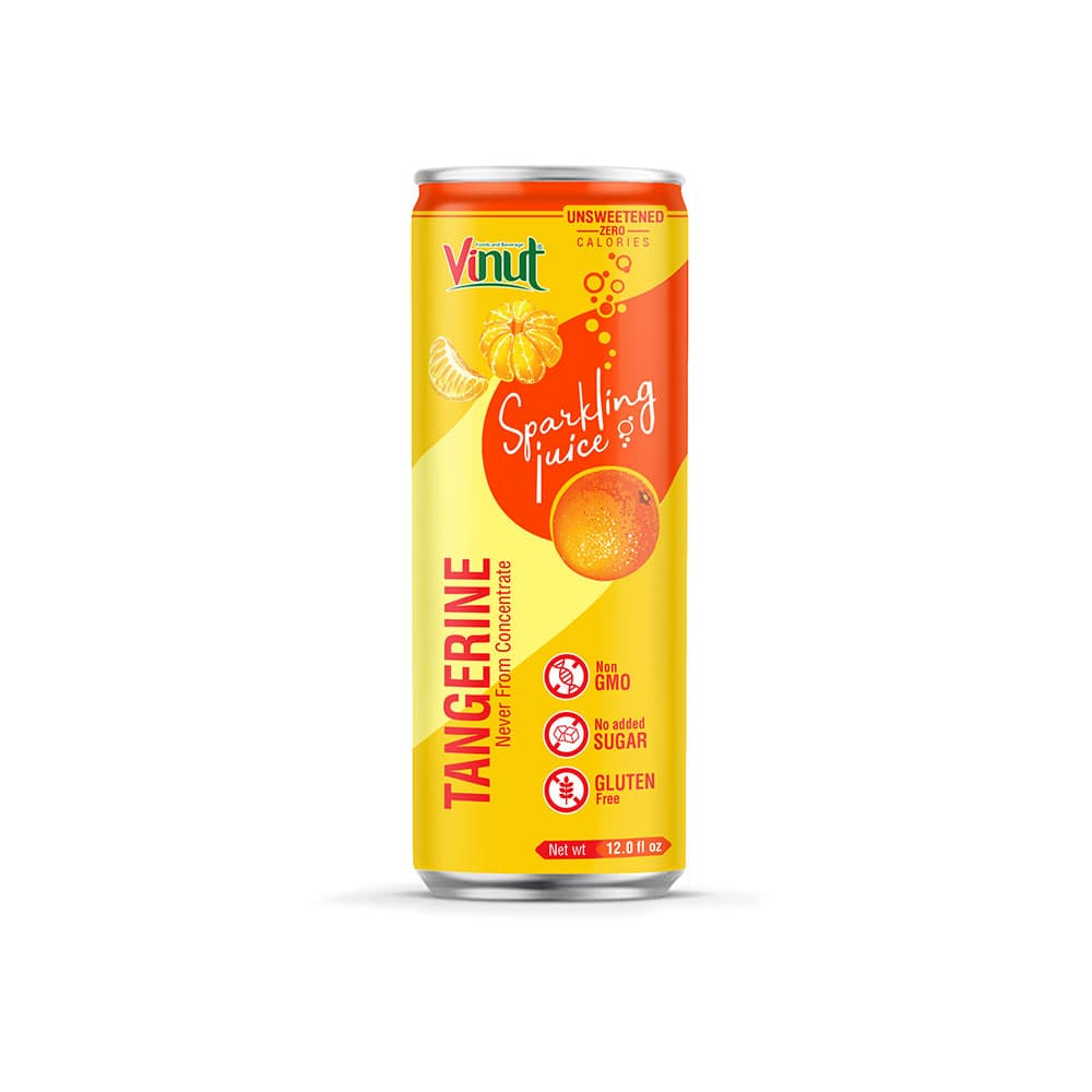12 fl oz VINUT Unsweetened Tangerine Sparkling Water