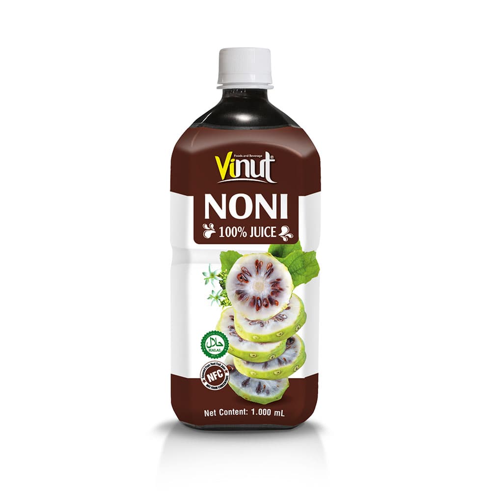 VINUT 100% Noni Juice, NFC, Halal, PET Bottle, (1000 mL)