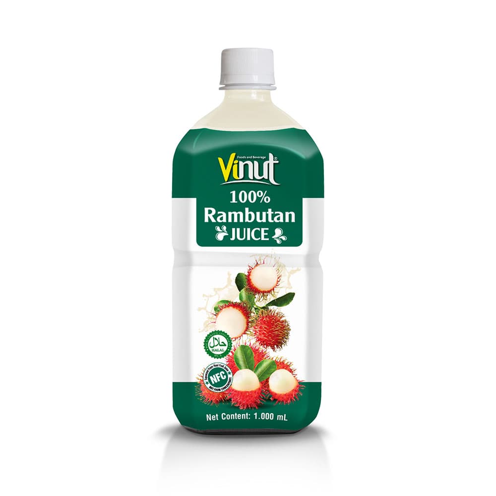 VINUT 100% Rambutan Juice, NFC, Halal, PET Bottle, (1000 mL)