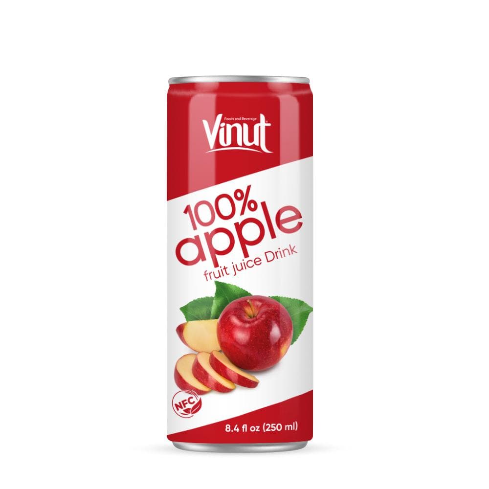 VINUT 100% Apple Fruit Juice Drink, NFC, Slim Can, 8.4 fl oz (250 mL)