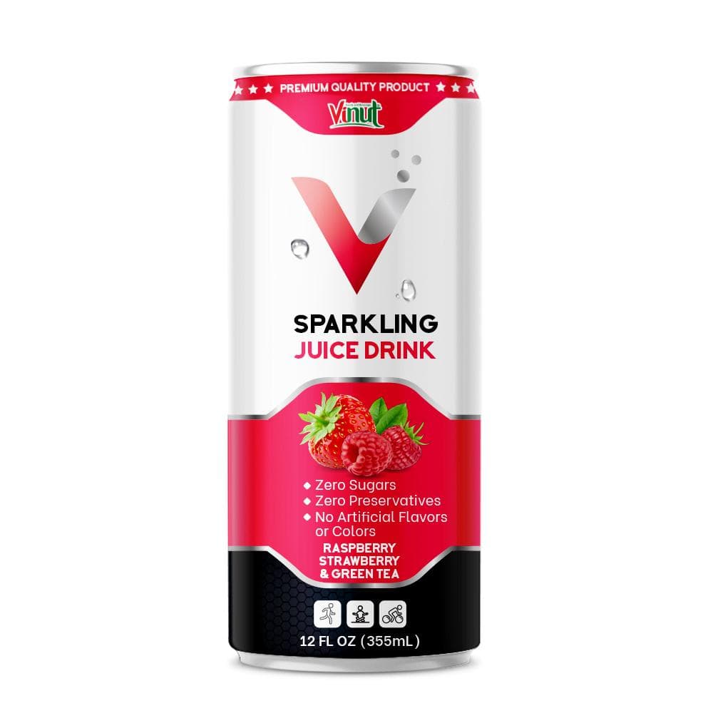 12 fl oz VINUT Sparkling Juice drink( Raspberry Strawberry & Green tea)