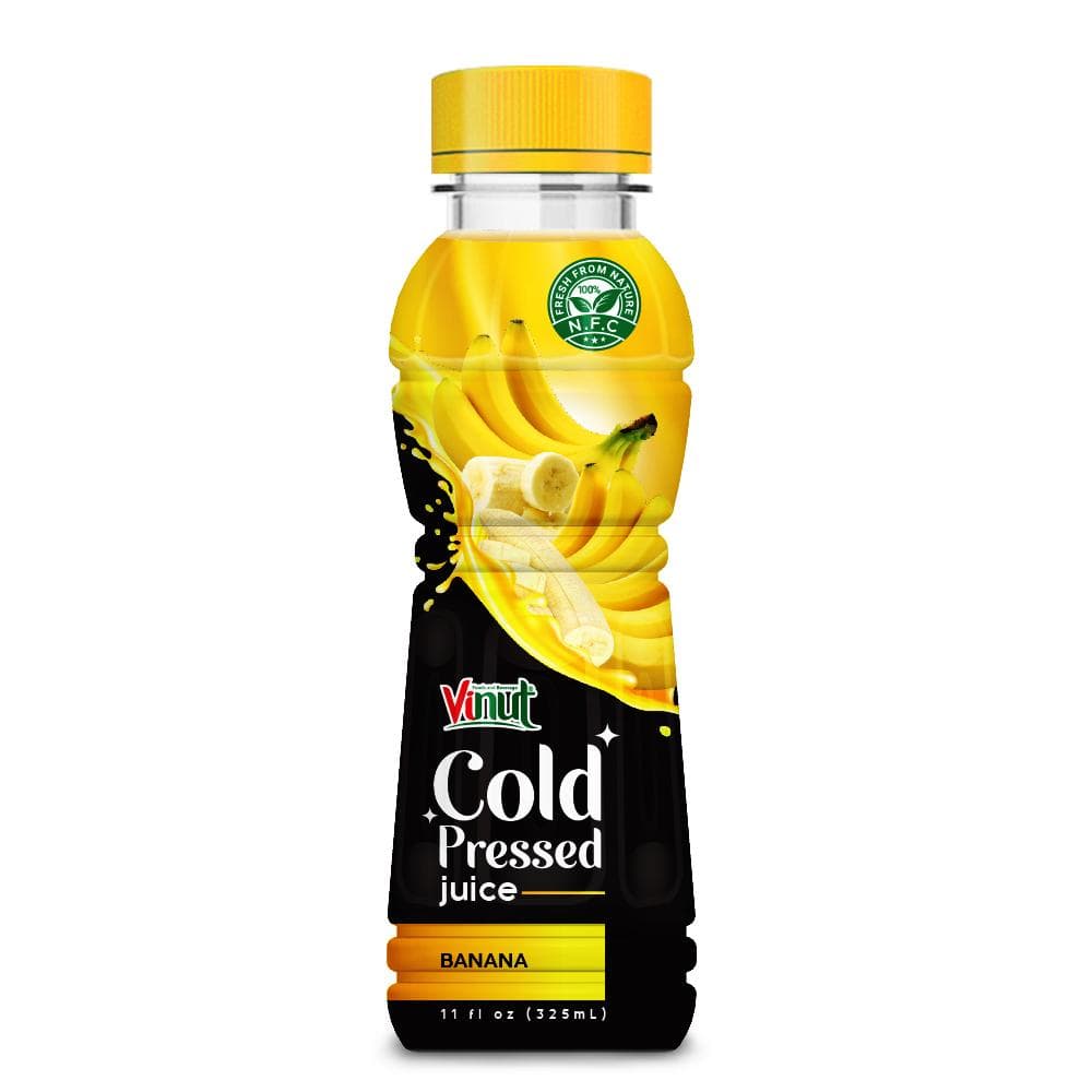 VINUT Banana Cold Pressed Juice, NFC 100% Fresh From Nature, PET Bottle, 11 fl oz (325 mL) view 1