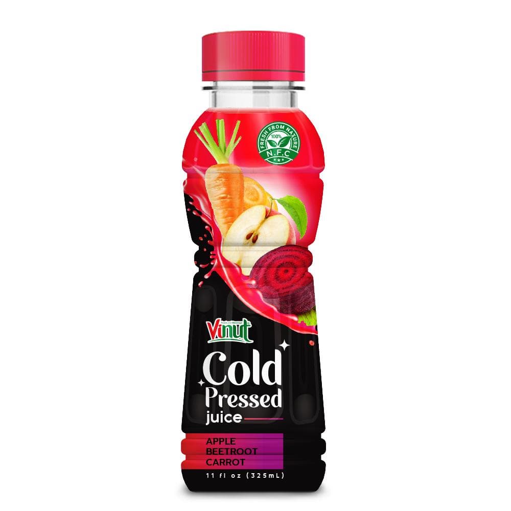 VINUT Apple Beetroot Carrot Cold Pressed Juice, NFC 100% Fresh From Nature, PET Bottle, 11 fl oz (325 mL)