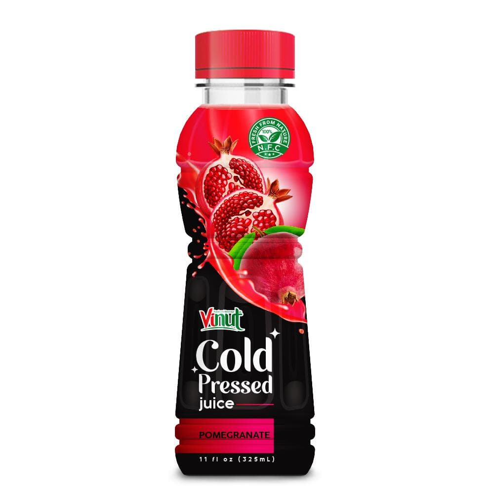 VINUT Pomegranate Cold Pressed Juice, NFC 100% Fresh From Nature, PET Bottle, 11 fl oz (325 mL)