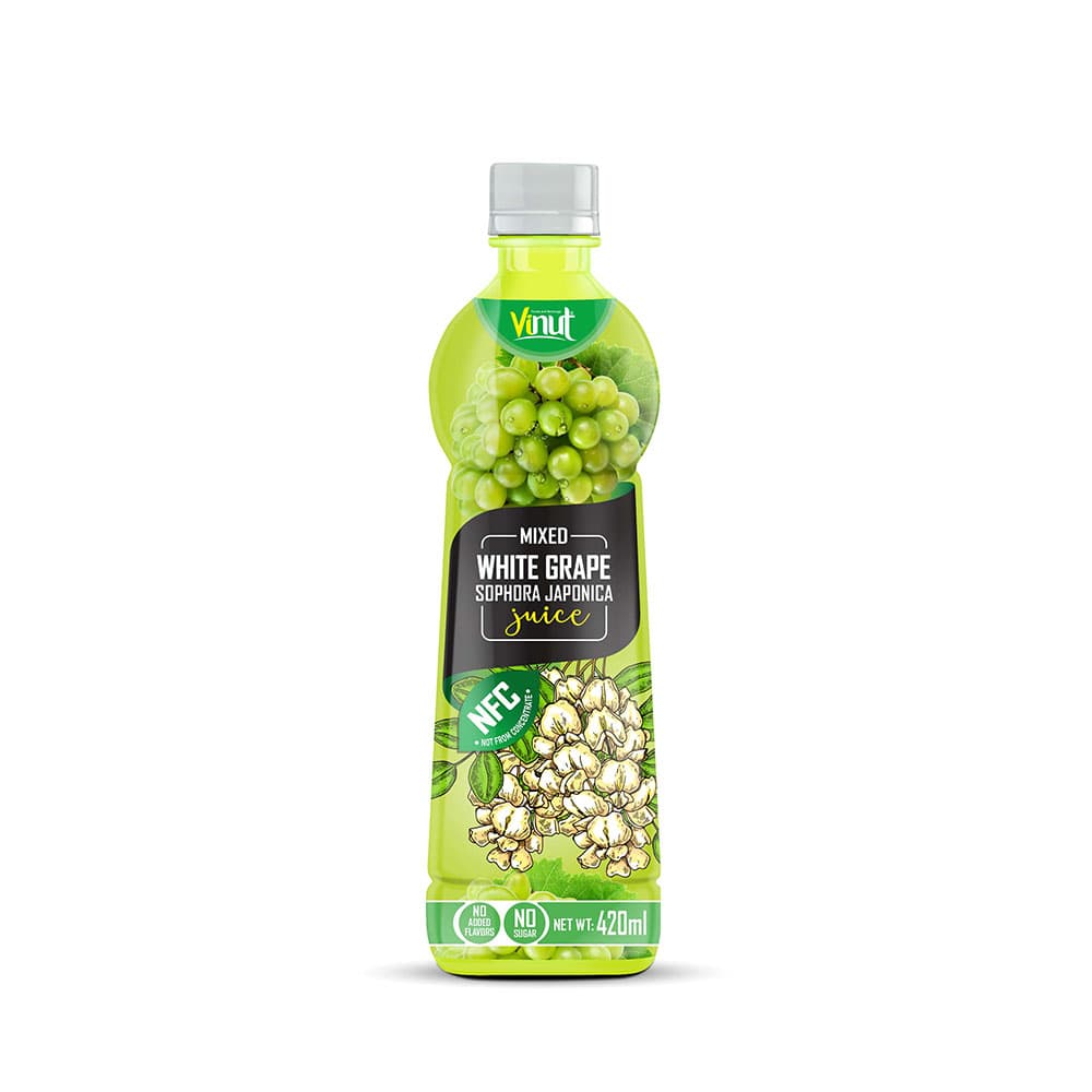 VINUT Mixed Juice White Grape Sophora Japonica, NFC, No Added Flavors, No Added Sugar, PET Bottle, 420ml