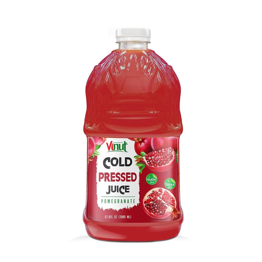 VINUT Pomegranate Cold Pressed Juice, Healthy Pack, Natural 100%, PET Bottle, 67.6 fl oz (2000 mL)