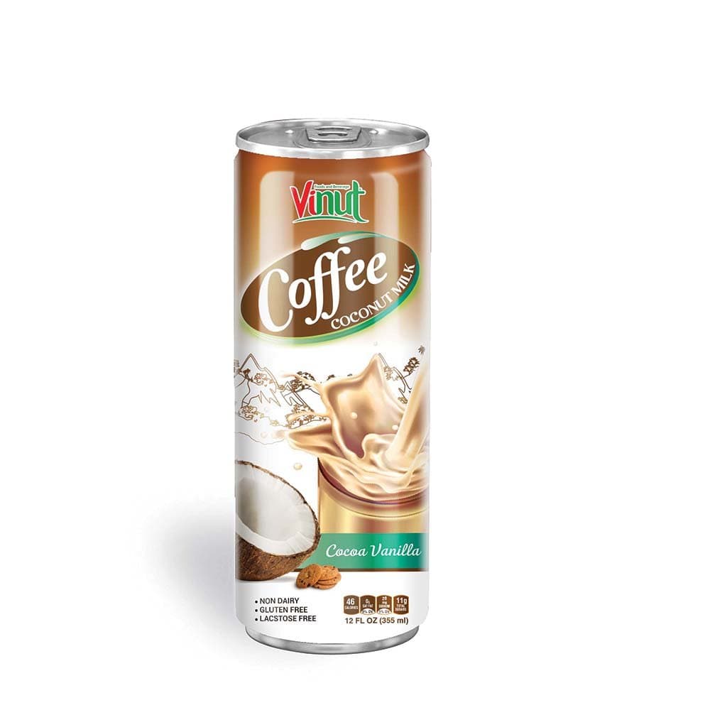 12 fl oz VINUT Cocoa Vanilla Coffee with Cocoa Vanilla