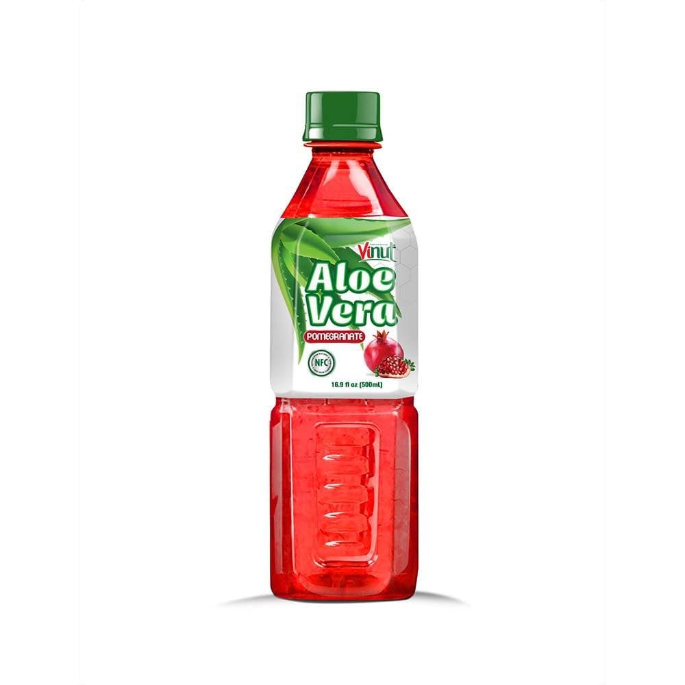 Vinut Aloe Vera Drink, Pomegranate Flavor, NFC, PET Bottle, 16.9 fl oz (500 mL)
