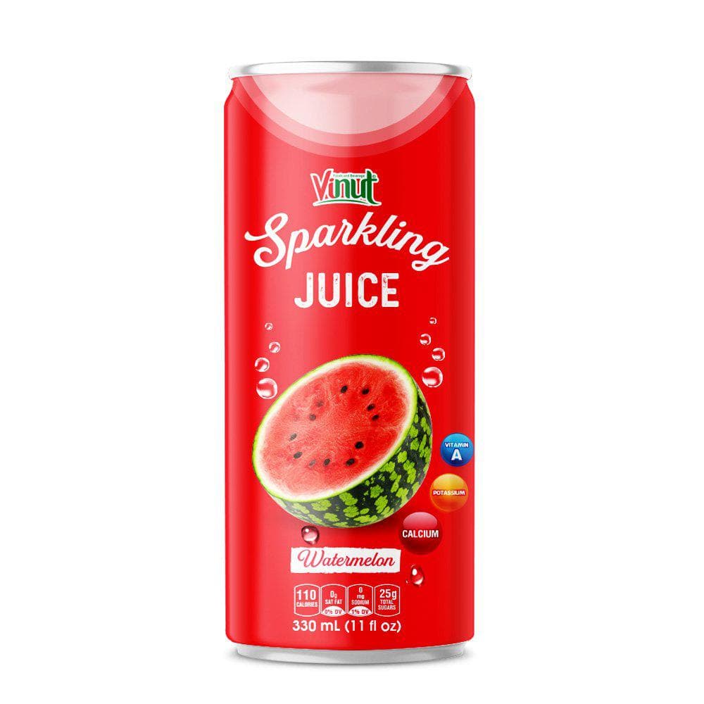 Sparkling Watermelon Juice can 330ml (11 fl oz) Vinut Sparkling Watermelon