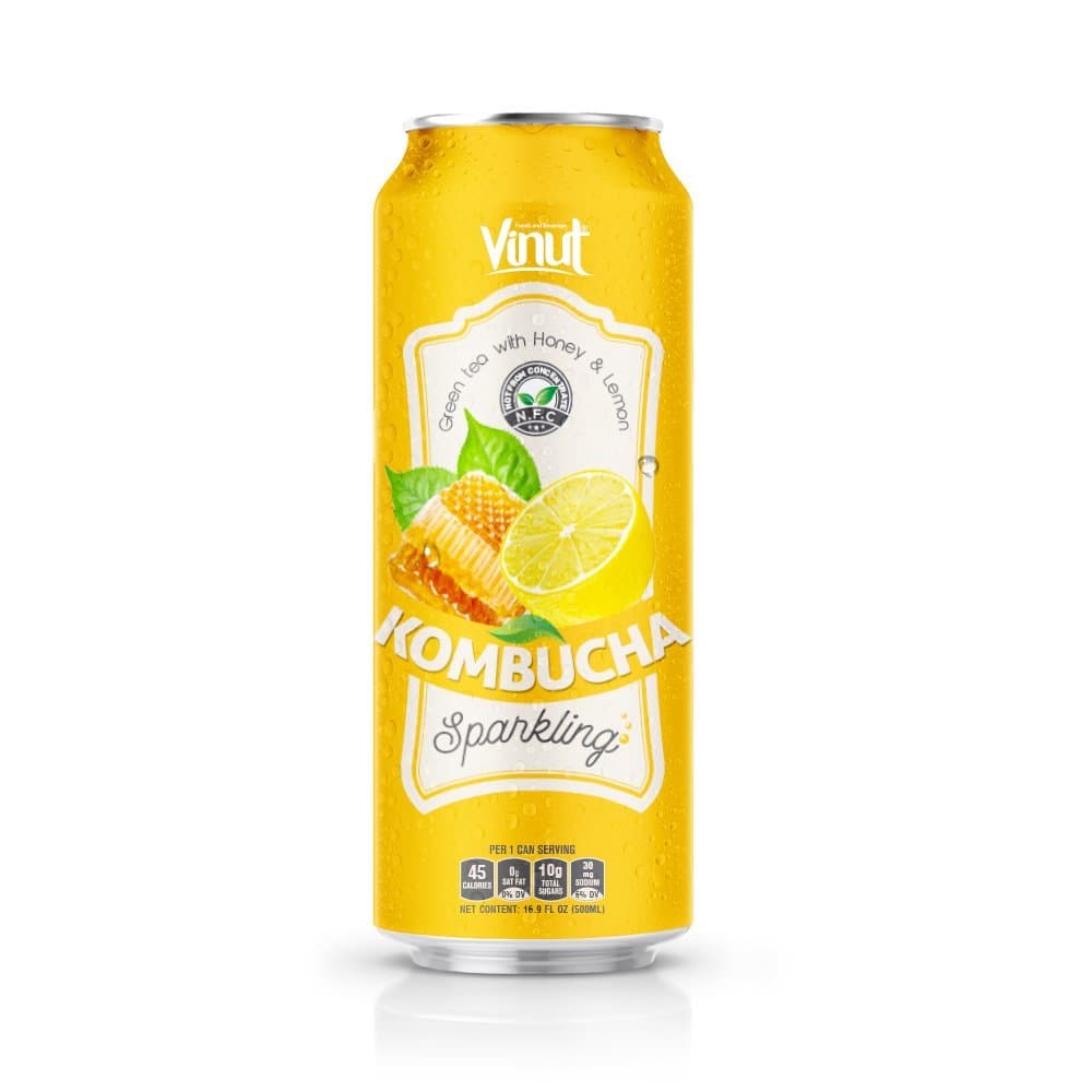 16.9 fl oz Vinut Sparkling Kombucha (Green tea with Honey & Lemon)