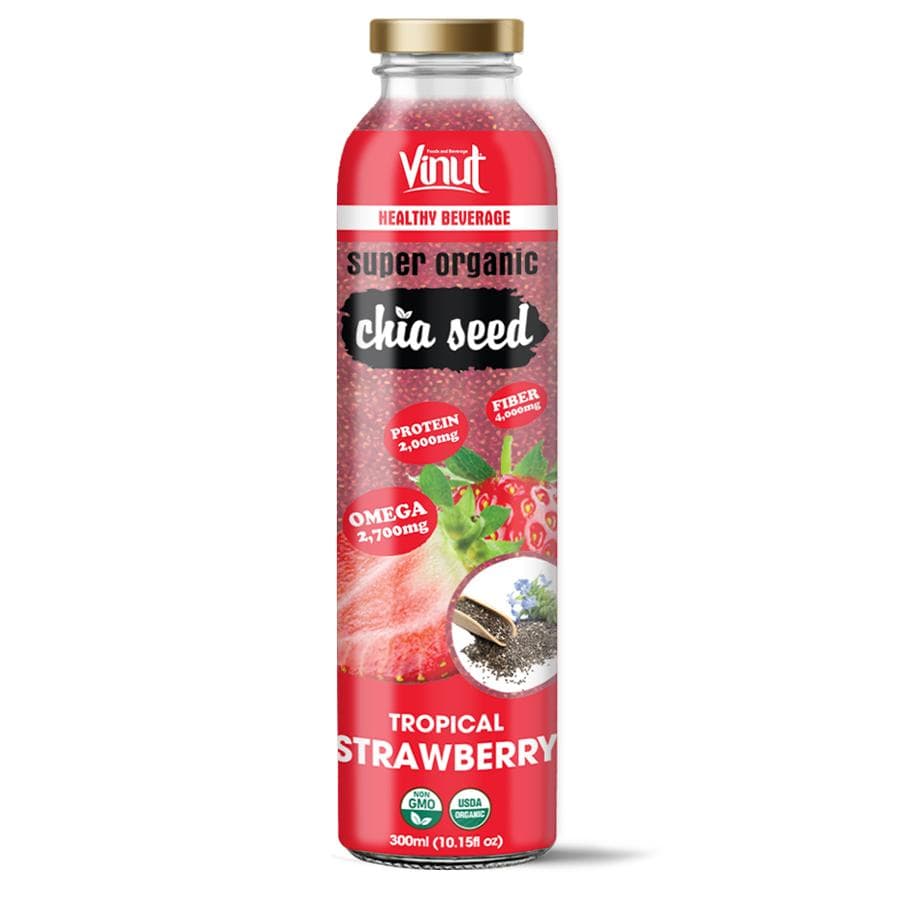 10.15 fl oz Vinut Organic Chia Seed Drink with Strawberry