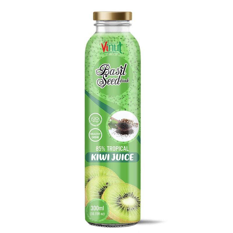 300ml Vinut Tropical Basil seed drink with Kiwi (85% Juice)