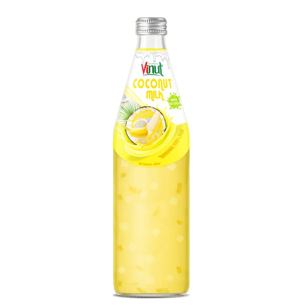 490ml Vinut Bottle Coconut milk Banana with Nata de coco
