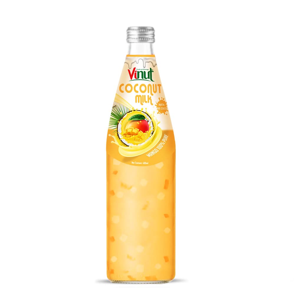 490ml Vinut Bottle Coconut milk Mango with Nata de coco