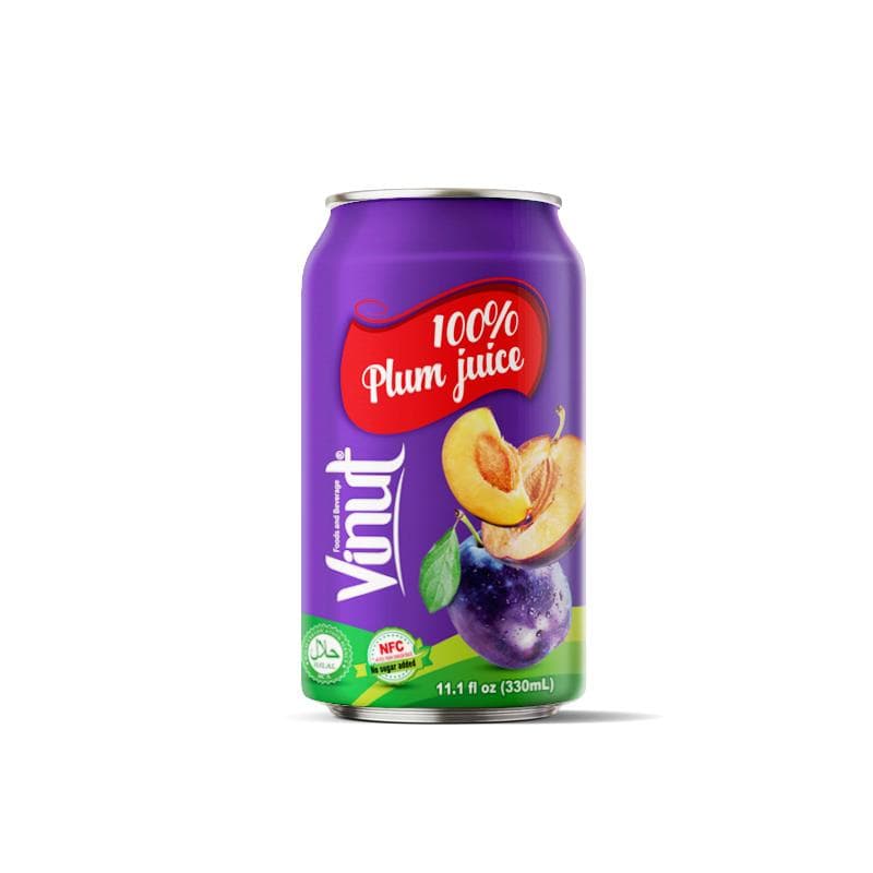 VINUT 100% Plum Juice, Halal, NFC, No Sugar Added, Can, 11.1 fl oz (330 mL)