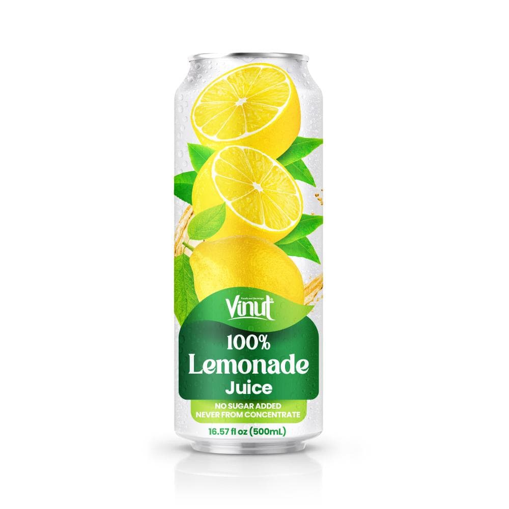VINUT 100% Lemonade Juice, No Sugar Added, Never From Concentrate, Can, 16.57 fl oz (500 mL) view 1