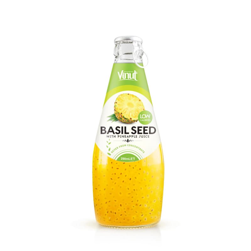 290ml Vinut Basil seed drink with Pineapple Juice (Low Calories)