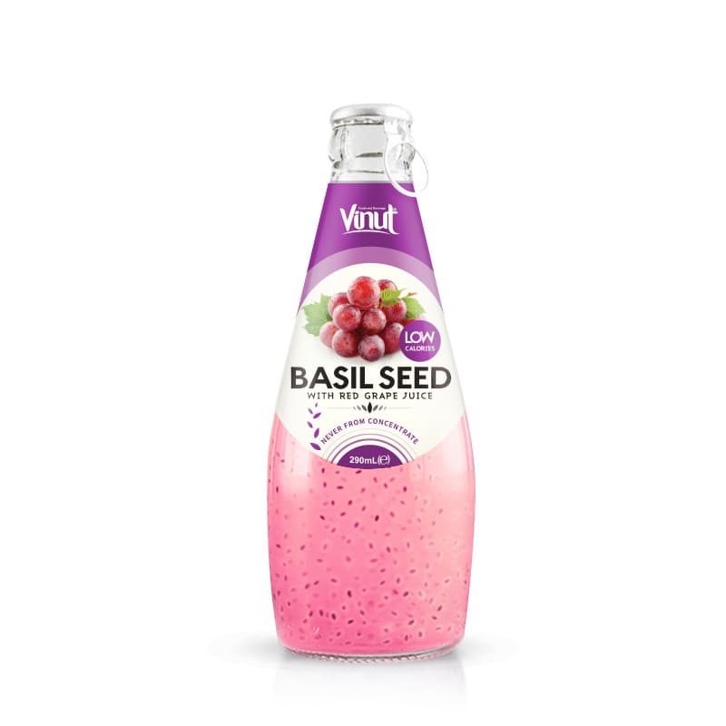 290ml Vinut Basil seed drink with Red Grape Juice (No Sugar Added)