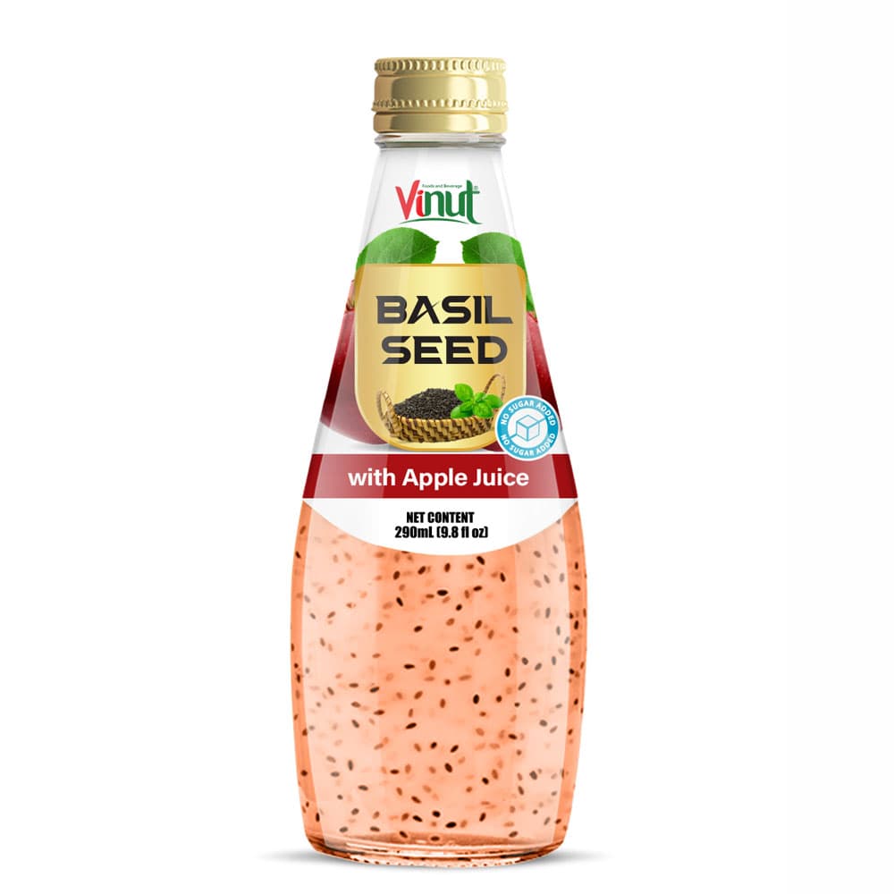 9.8 fl oz Vinut Basil seed drink with Apple Juice (No Sugar Added)