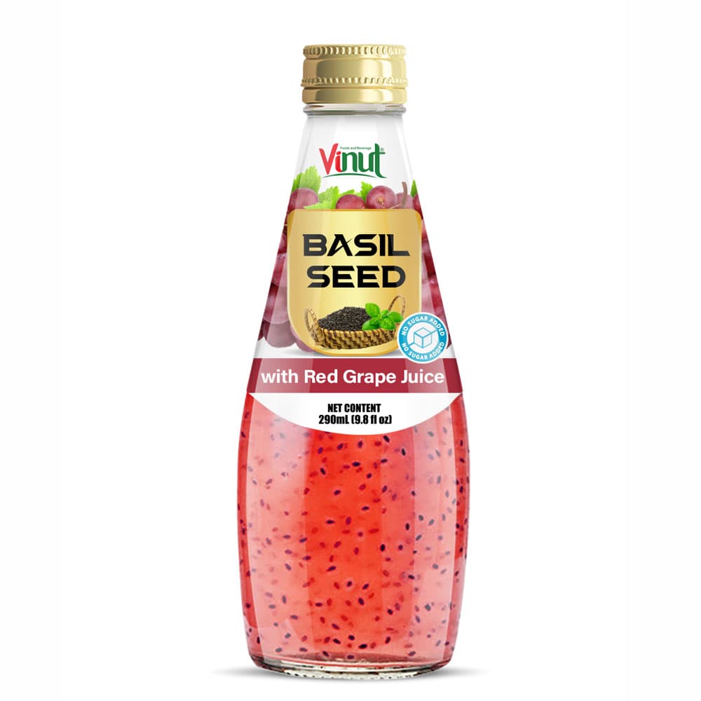 9.8 fl oz Vinut Basil seed drink with Red Grape Juice (No Sugar Added)