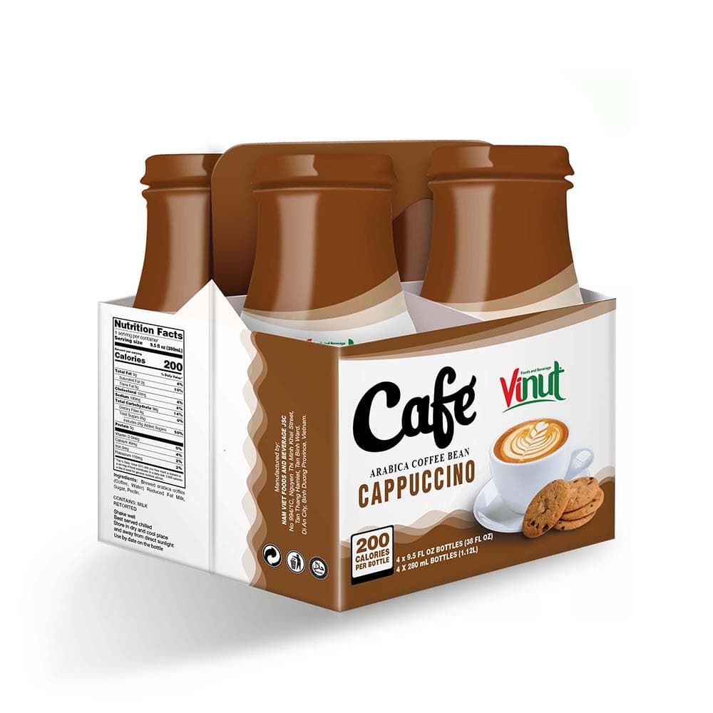 Box 4 x 9.5 fl oz Vinut Cappuccino Coffee drink (Arabica coffee bean)