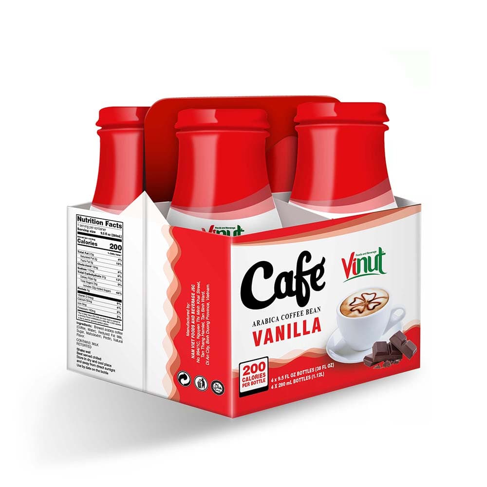 Box 4 x 9.5 fl oz Vinut Vanilla Coffee drink (Arabica coffee bean)