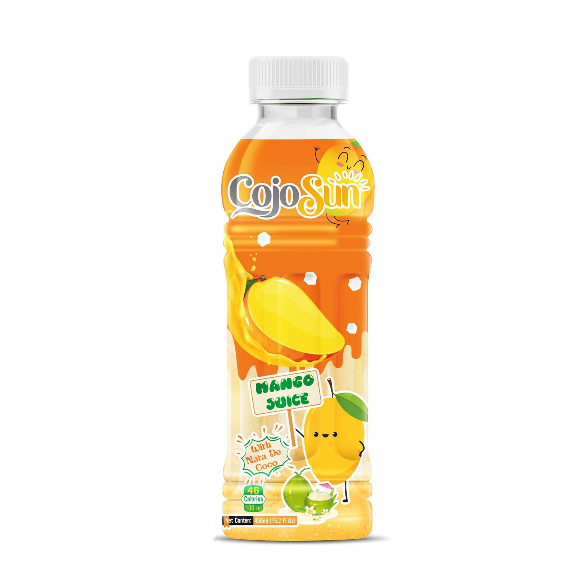 VINUT Mango Juice, With Nata De Coco, 46 Calories Per 240 Ml, PET Bottle, 450ml (15.2 Fl Oz) view 1