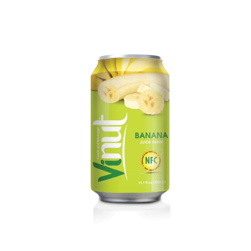 VINUT Banana Juice Drink, NFC Squeezed From Real Juice Not From Concentrate, Can, 11.1 fl oz (330 mL) view 1