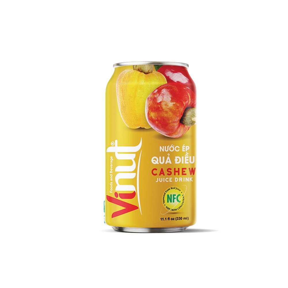 VINUT Cashew Juice Drink, NFC Squeezed From Real Juice Not From Concentrate, Can, 11.1 fl oz (330 mL)