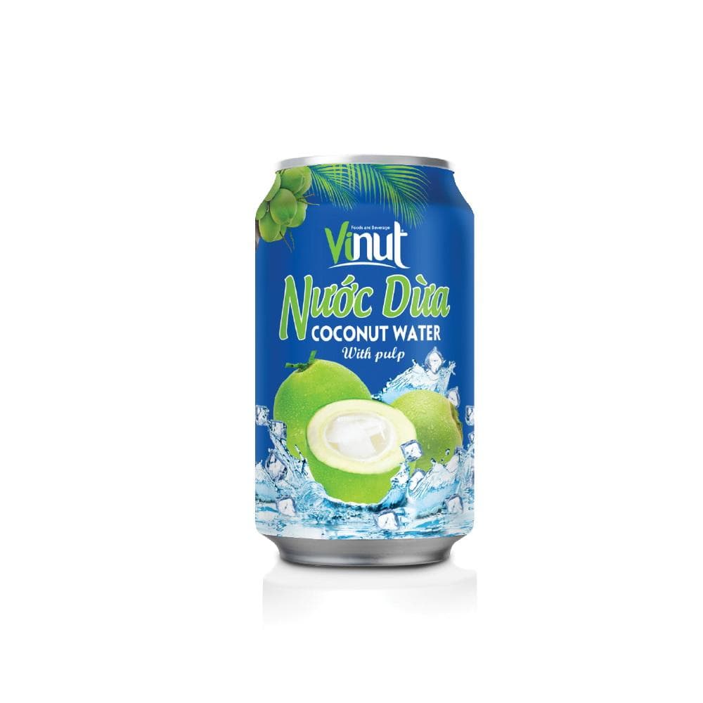 VINUT Coconut Water, With Pulp, Can, (330 mL)