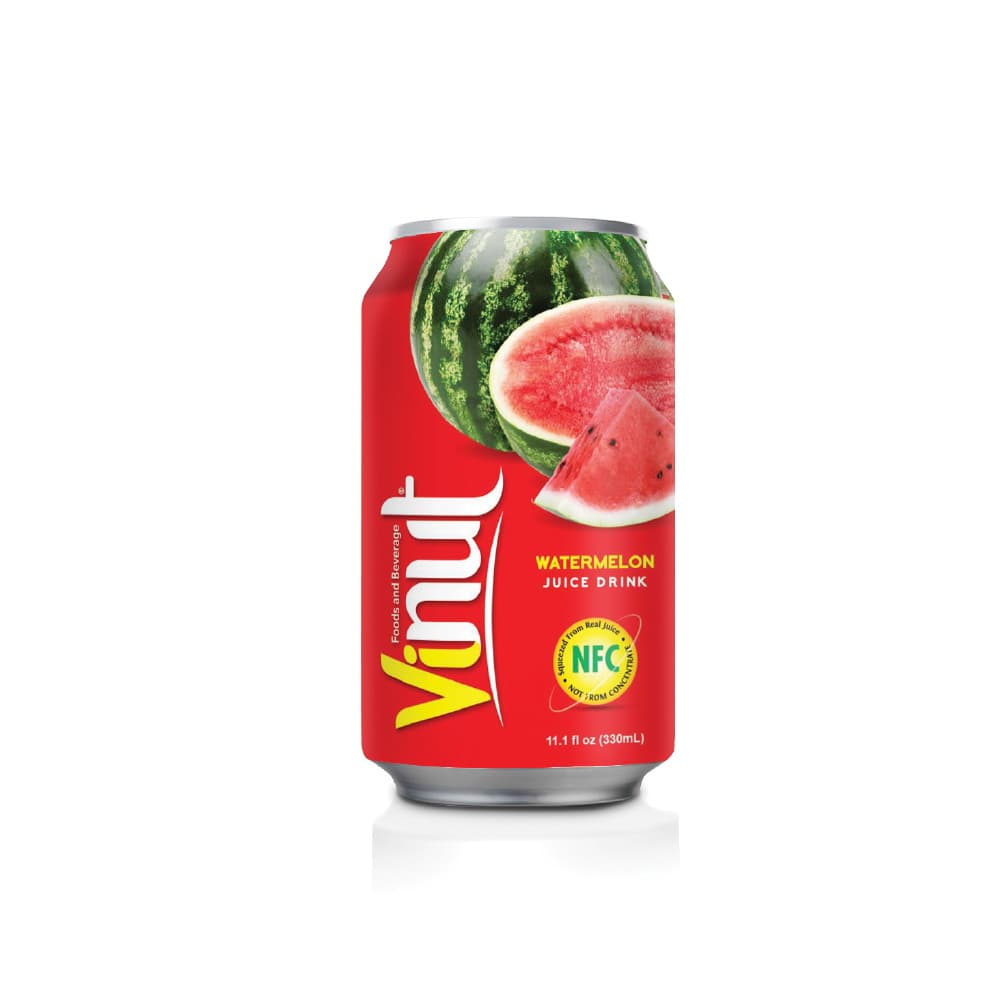 VINUT Watermelon Juice Drink, NFC Squeezed From Real Juice Not From Concentrate, Can, 11.1 fl oz (330 mL)