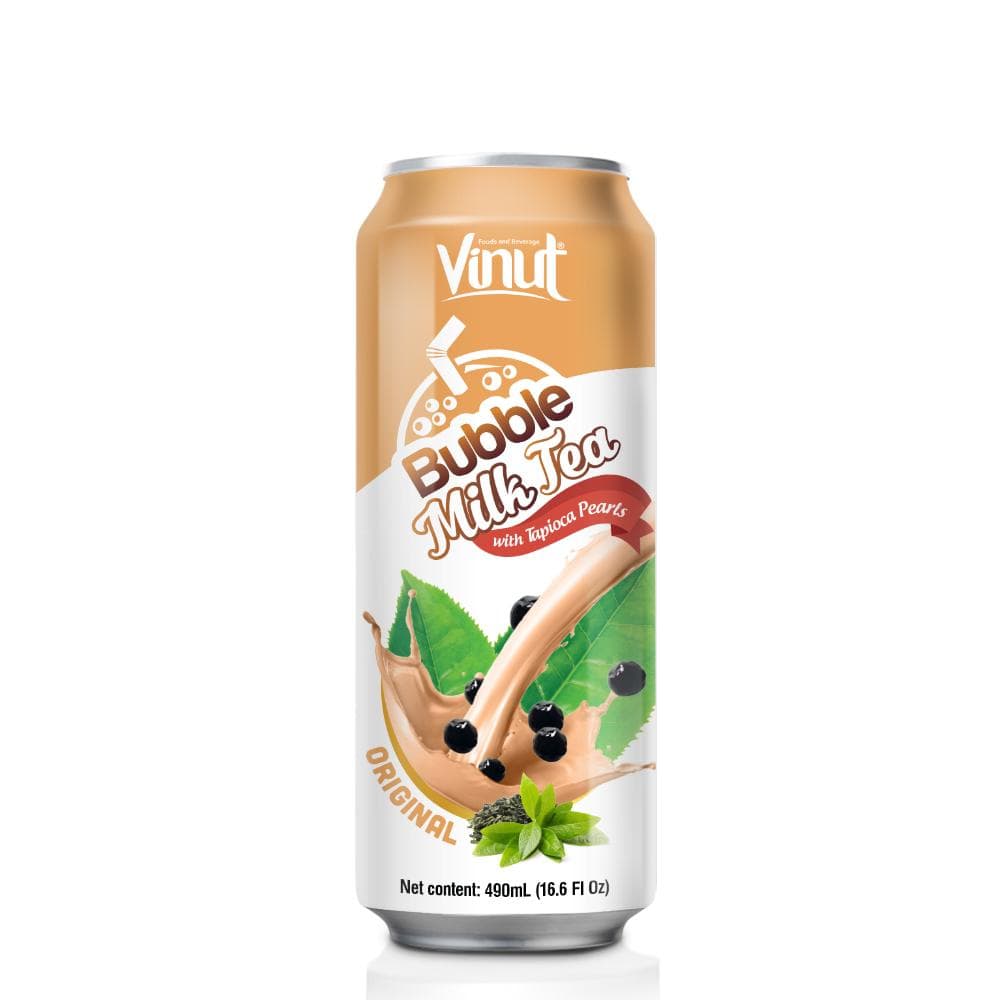 16.6 fl oz Vinut Original Bubble milk tea with Tapioca Pearls