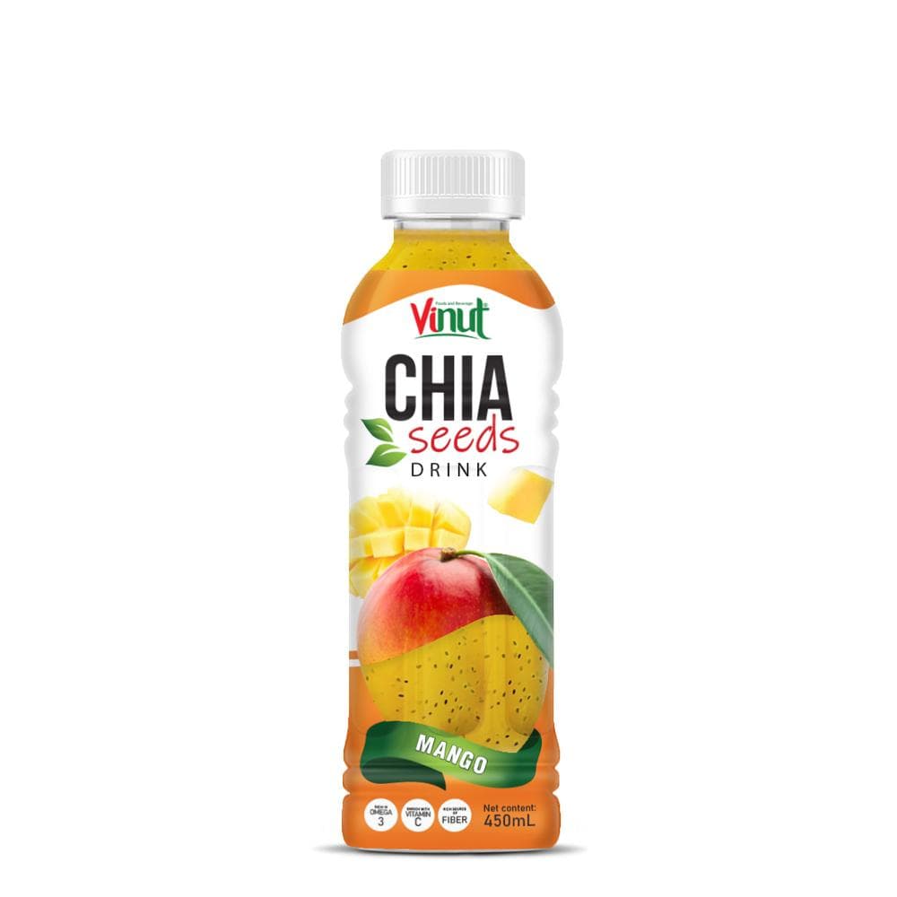 450ml Vinut Chia Seed Drink with Mango ( Enrich Omega 3, Vitamin C, Fiber)