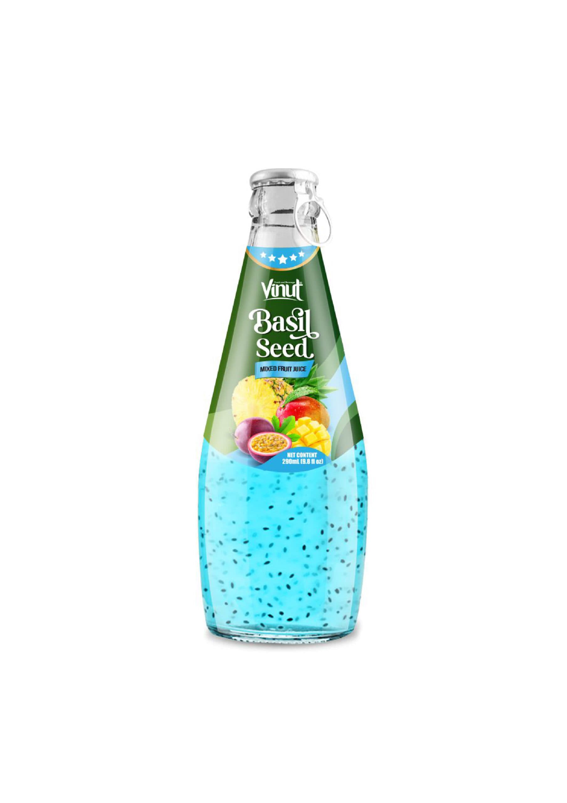 290ml Vinut Basil Seed Drink with Mixed Fruit Juice (Ring Pull Cap)