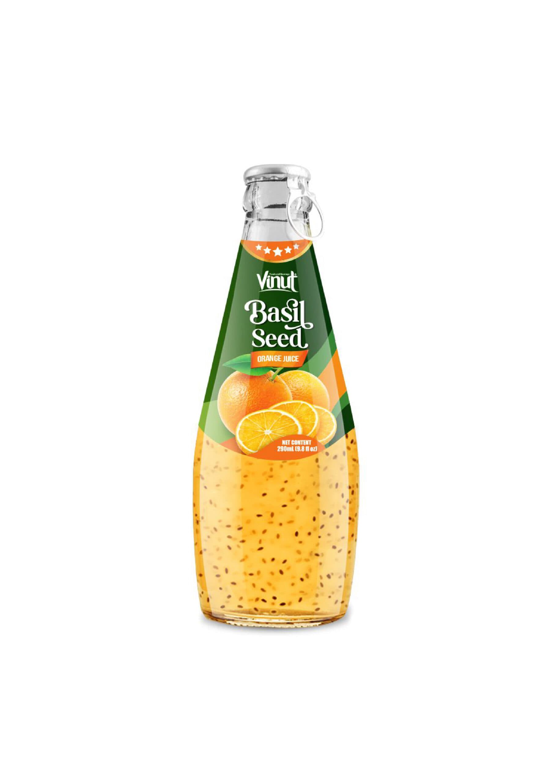 290ml Vinut Basil Seed Drink with Orange Juice (Ring Pull Cap)