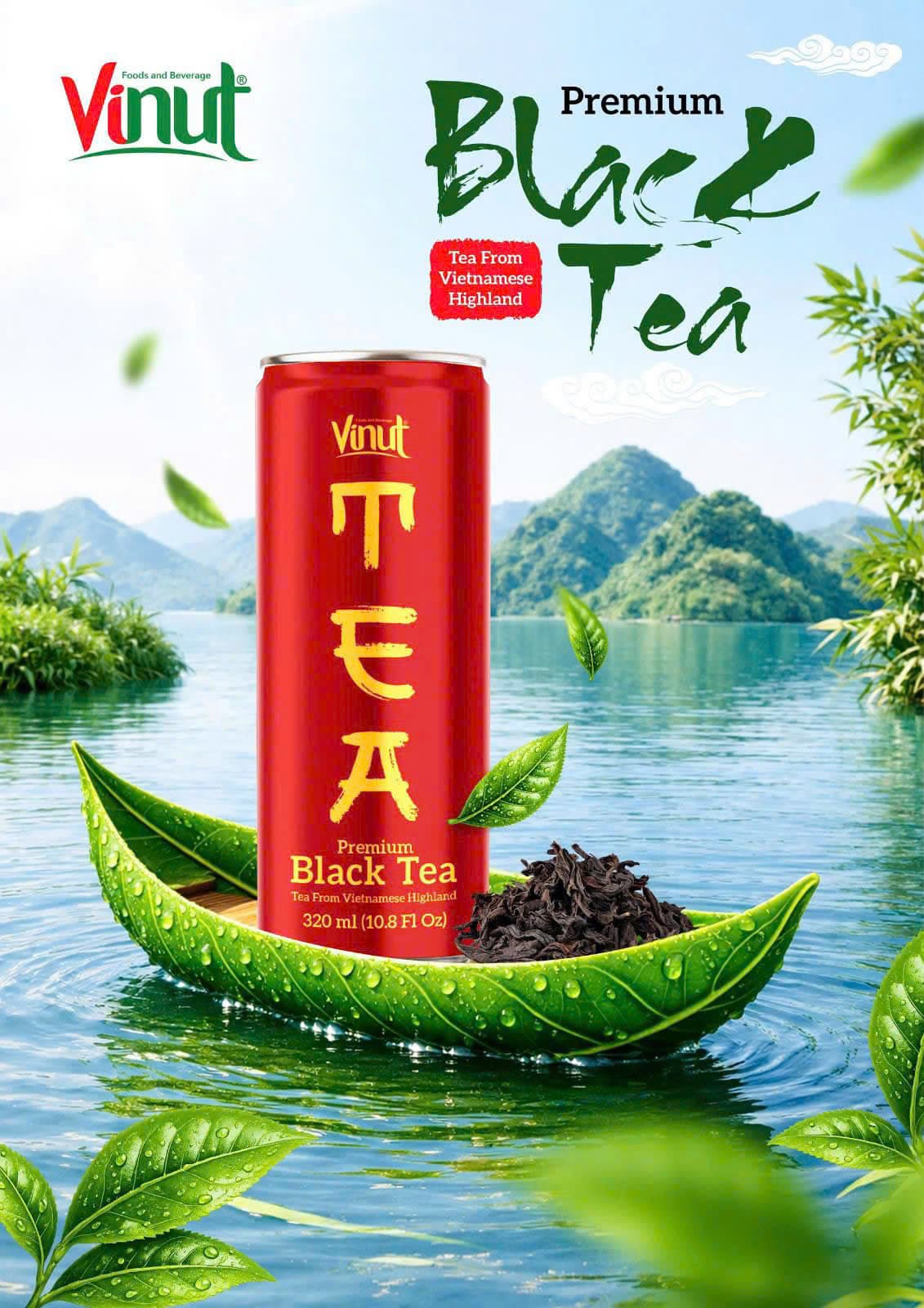 VINUT Premium Black Tea 320ml Slim Can view 1