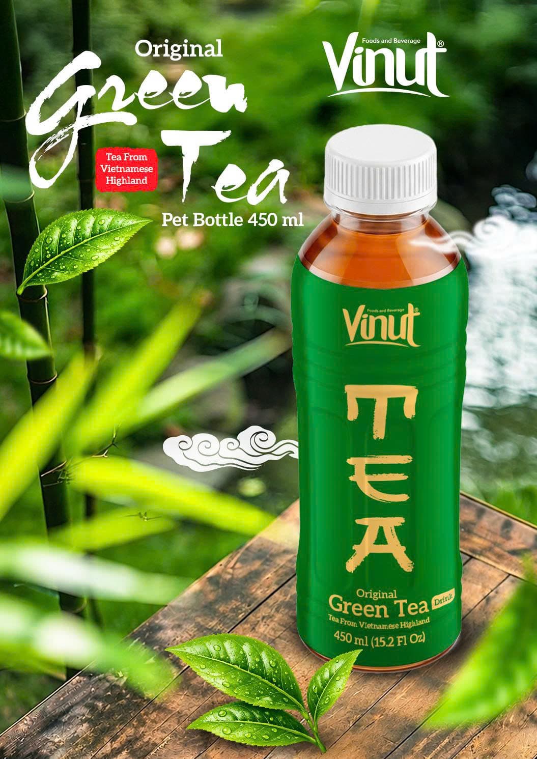 VINUT Original Green Tea Drink 450ml PET Bottle