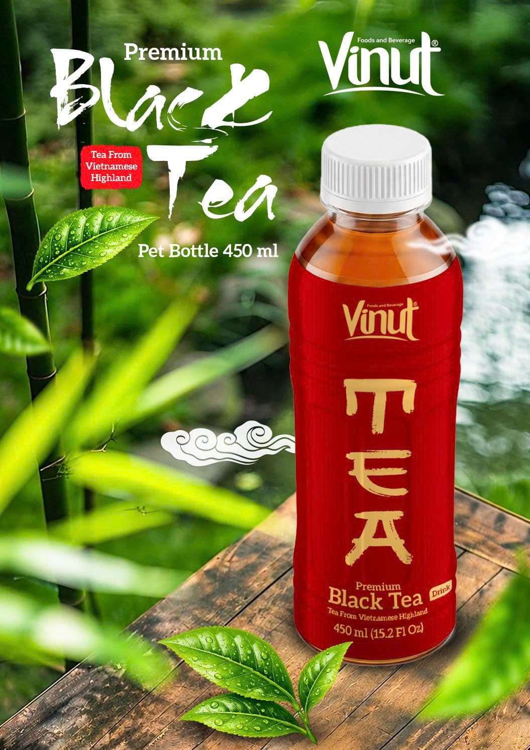 VINUT Premium Black Tea Drink 450ml PET Bottle