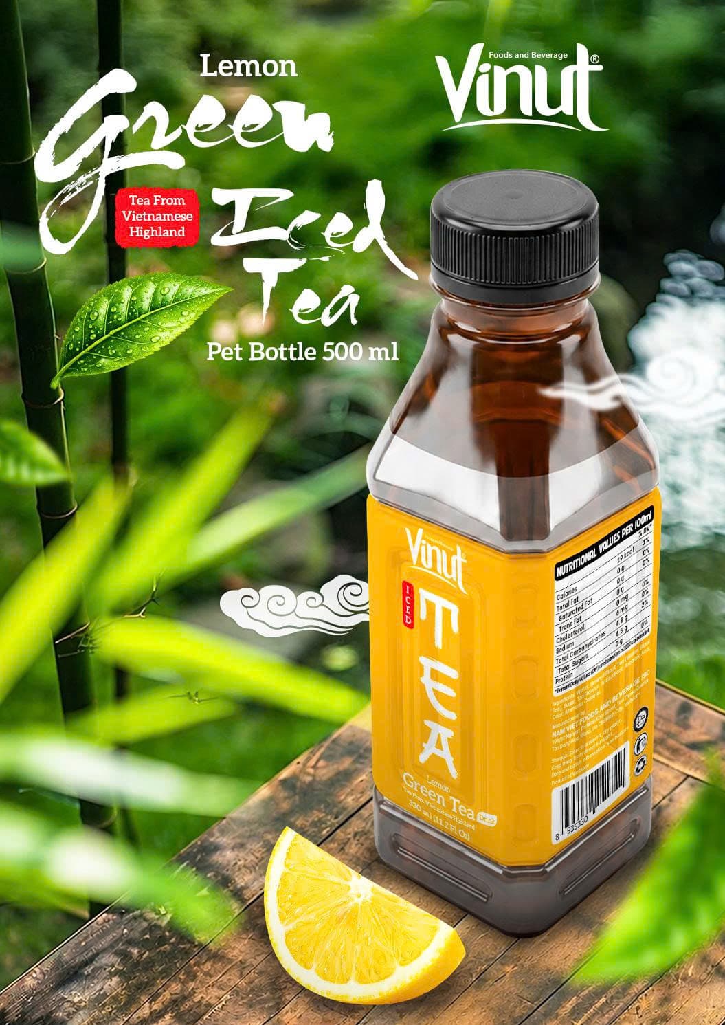 VINUT Lemon Green Tea Drink 330ml PET Bottle