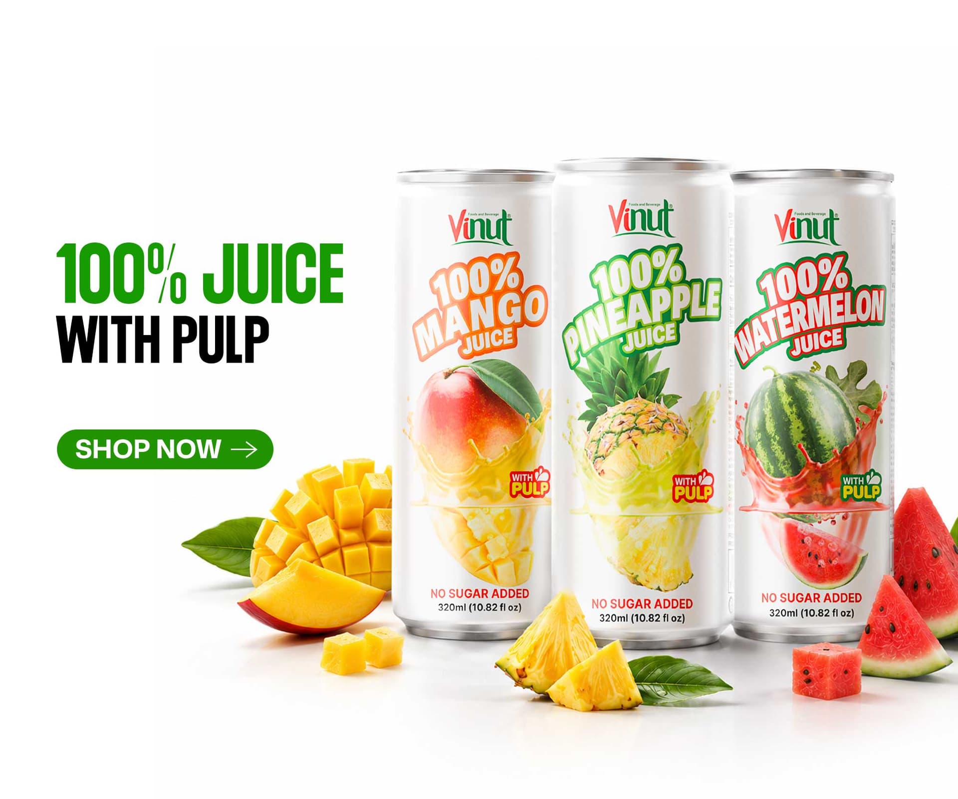 Vinut 100% Juice Drink with Pulp (No Added Sugar) 320ml