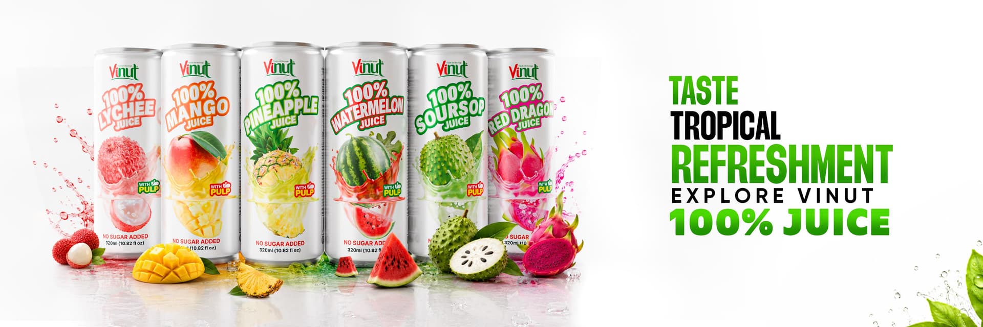 100% Fruit Juice in can