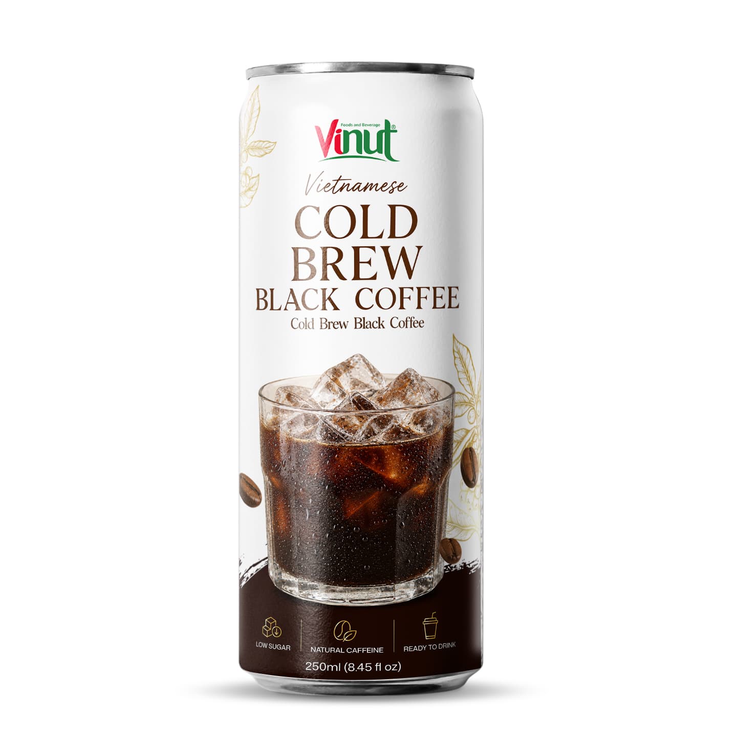 VINUT 250ml (8.45 fl oz) Vietnamese Coffee Drink Cold Brew Black Coffee
