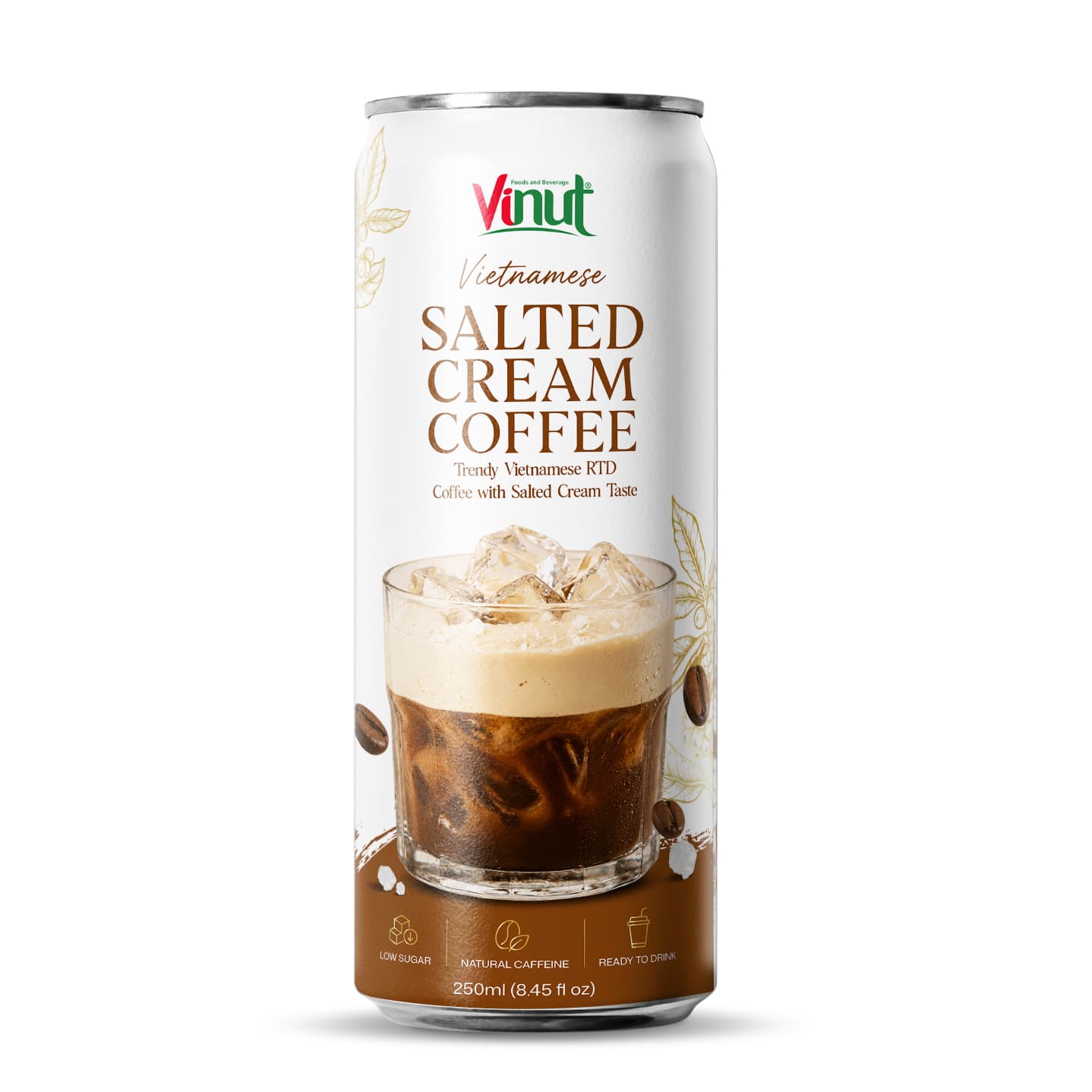 Vinut 250ml (8.45 fl oz) Vietnamese Coffee Drink Salted Cream Coffee Trendy RTD